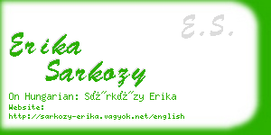 erika sarkozy business card